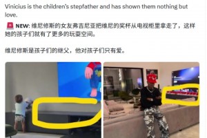 外媒：女友把维尼修斯的奖杯拿走，这样她孩子有了更多空间玩耍
