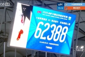 战报：英博2-1青岛海牛，观战人数62388