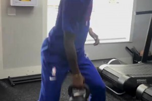 备战新赛季！波普进行力量与核心训练