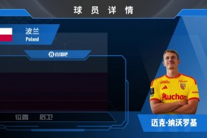 法超杯首发踢满全场助队取胜！朗斯新援纳沃罗基实力如何呢？