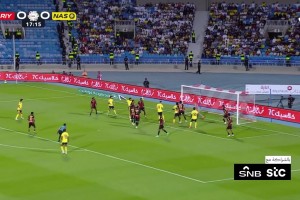 利雅得胜利1-0领先！安吉洛角球开出，阿姆里头球破门