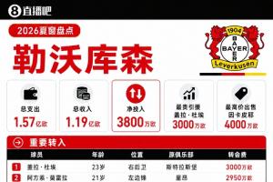 3000万标王闪耀！杜埃刷三项纪录，勒沃库森夏窗数据盛宴